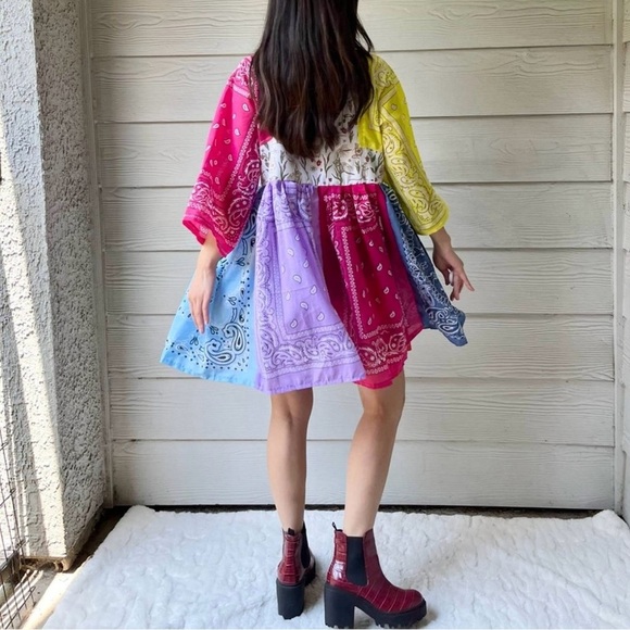 Handmade Mouse&Strawberry Rainbow Bandana Dress SKU 08072 - Picture 9 of 9